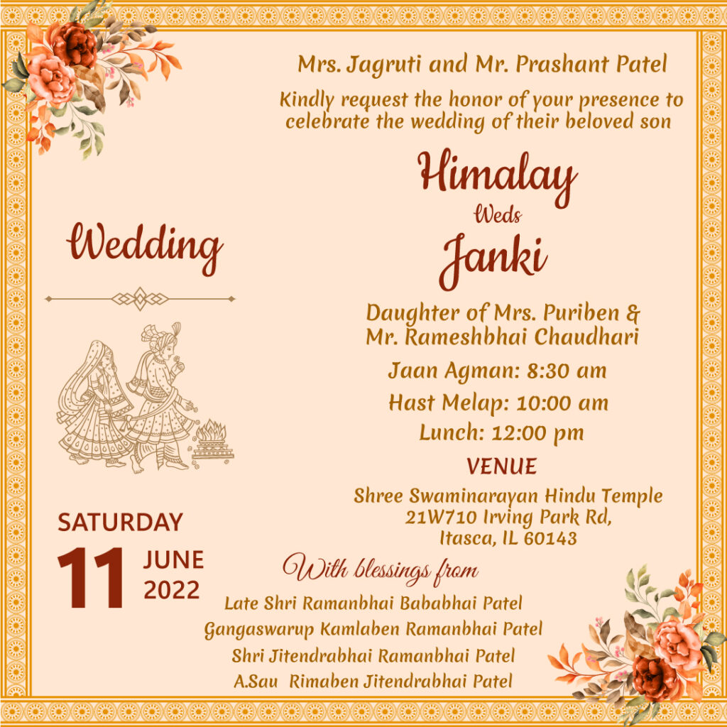 custom wedding invitation card