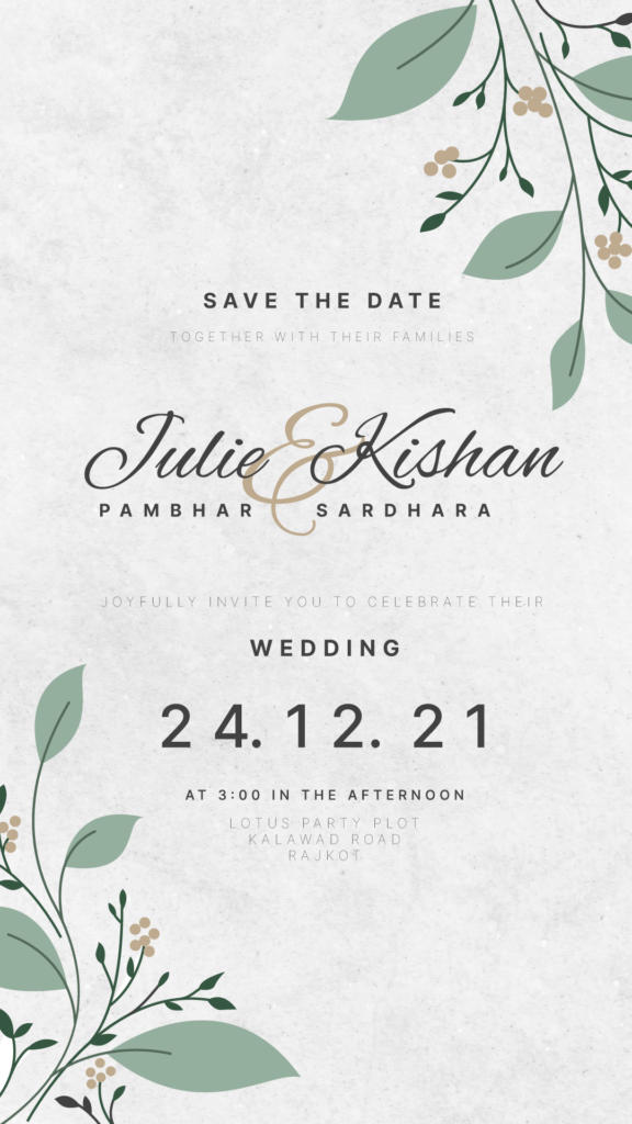 save the date wedding invitation card