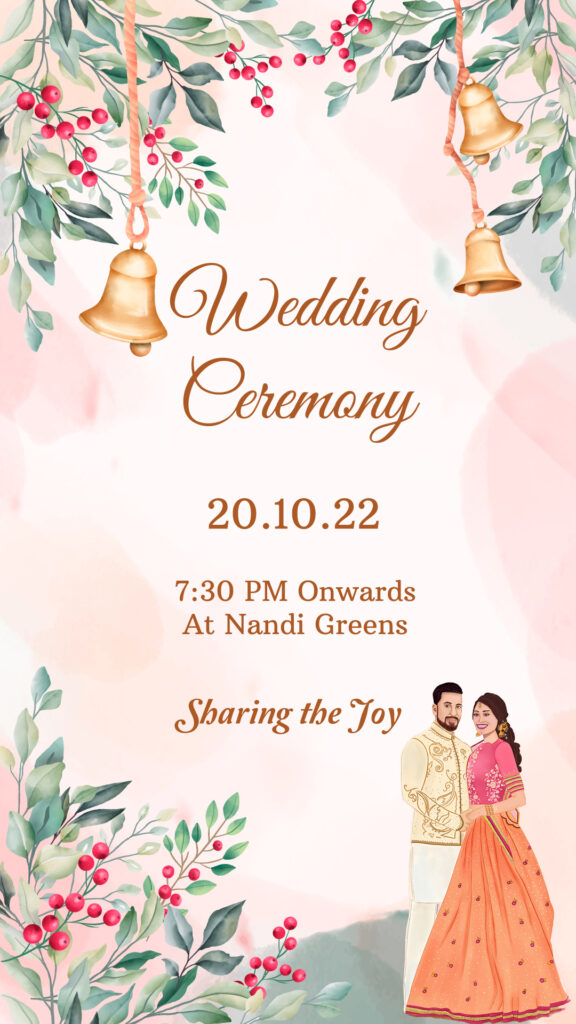 floral wedding invitation card
